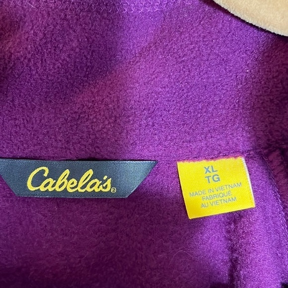 cabela’s purple fleece 1/4 zip, size XLTG, in very good condition - Picture 4 of 5